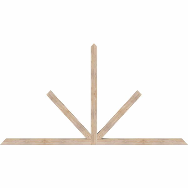 Ekena Millwork Saratoga Smooth Timber Gable Bracket, Douglas Fir, 108"W x 58"H x 3 1/2"D x 3 1/2"F, 13/12 Pitch GBW108X58X0404SAR00SDF - main